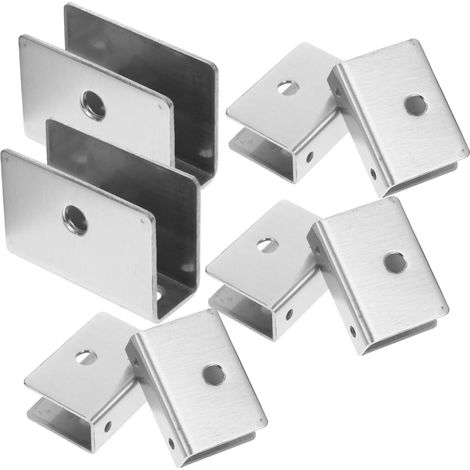 SHINEOFI Lot de 8 pinces fixation pour panneaux verre à percer (1/5)