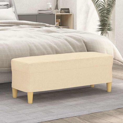 Banc Crème 100x35x41 cm Tissu (1/5)