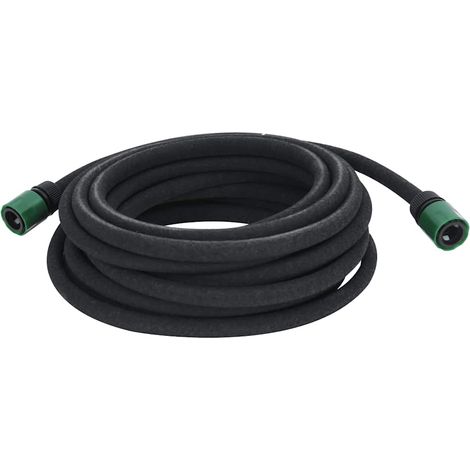 Tuyau d'arrosage de jardin noir 0,6" 10 m caoutchouc CFW972606 (1/5)