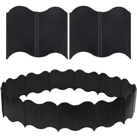 Bordures de jardin et de pelouse - Lot de 20 bordures paysagères flexibles en plastique, style palissade, à monter soi-même (1/5)
