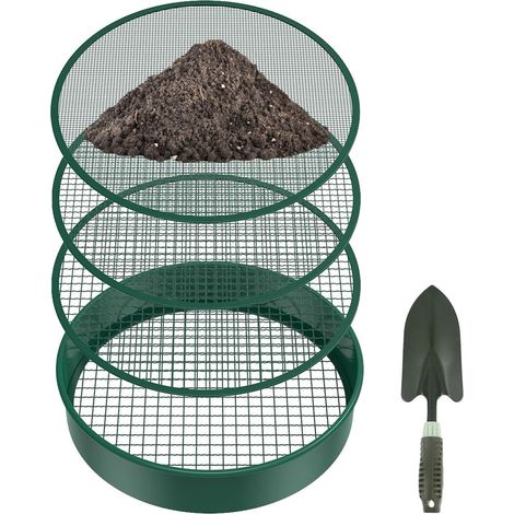 Conjunto De Peneiras Para Jardim, Peneira Para Solo De Jardinagem - Peneira De Metal Para Compostagem (1/5)