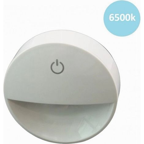 Trade Shop - NACHTLAMPE MIT STECKER TOUCH-ZÜNDUNG RUNDER LED-LICHTPUNKT WEISS XGCMD-001 - (1/3)