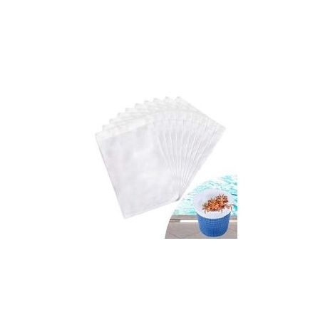 Chaussette Skimmer Piscine 50 Pièce (Convient aux Filtres de 7 à 19 cm), Chaussette Skimmer Lavable & Réutilisable pour Panier Skimmer, Prefiltre Skimmer Piscine Nylon Élastique-DOU (1/4)