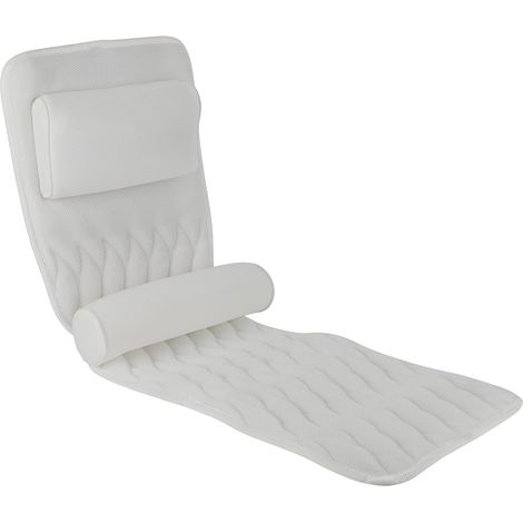 Cuscino da bagno per tutto il corpo, tappetino da bagno con poggiatesta e ventose, cuscino da bagno 3D Air Mesh per collo e schiena, 125 x 40 cm, traspirante e ad asciugatura rapida, tappetino idromas