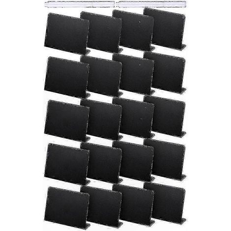 Lot de 20 chevalets ardoise mini 10x7,5 cm pour étiquettes buffet, fêtes et événements (1/5)