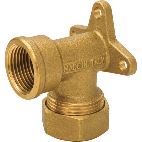GOMITO FEMMINA FLANGIATO A COMPRESSIONE O-RING PER TUBO RAME APE Ø12 x 1/2