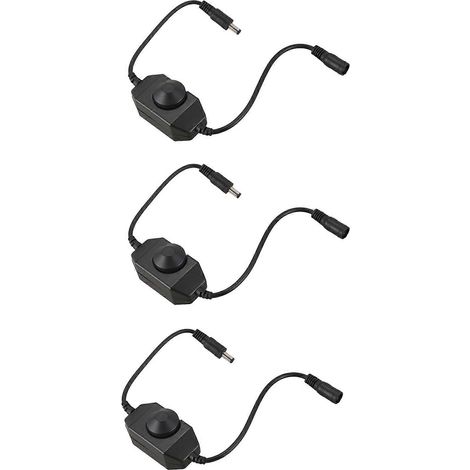 Contrôleur de variateur LED 3X 12V / 24V 6A, réglage facile de la luminosité, couleur claire, noir (1/5)