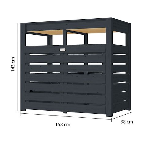 Mülltonnenunterstand Anth kein Boden 158x088x143
