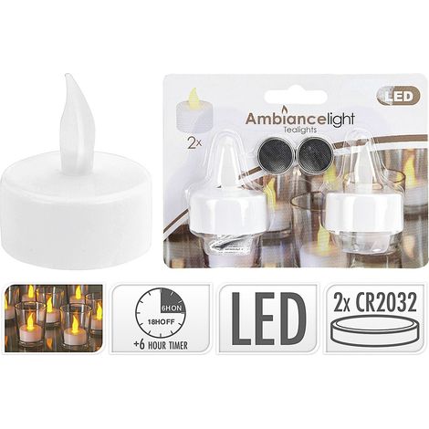 LED Teelichte mit Timer ws 2Satz - 24 Stück