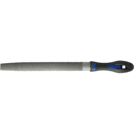Râpe à bois avec manche, semi-circulaire, Long. : 250 mm, Taille 2, Coupe transversale 25,0 x 8,5 mm (1/2)