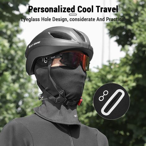 Cagoule de Ski pour hommes et femmes, masque de Ski par temps froid, coupe-vent, écharpe thermique d'hiver, cache-cou, capuche, Cycle (1/5)