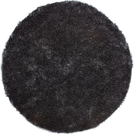 Tappeto rotondo Diamond 700 Shaggy in antracite (1/4)