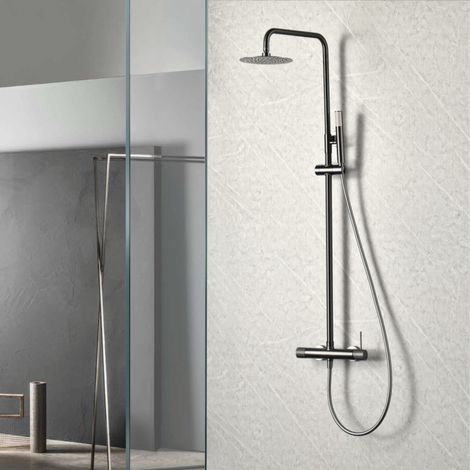 Imex - Columna Ducha Monomando con Grifo Black Gun Serie Line (1/5)