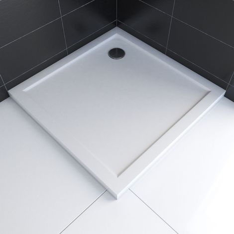PLATO DE DUCHA EXTRAPLANO EN ACRILICO BLANCO CUADRADO -70x70cm (1/4)