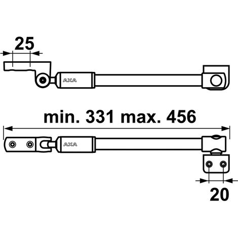 AXA Teleskop - Fensteröffner - 30 Zoll - 30 cm - nach innen öffnend - Stahlweiß (1/5)