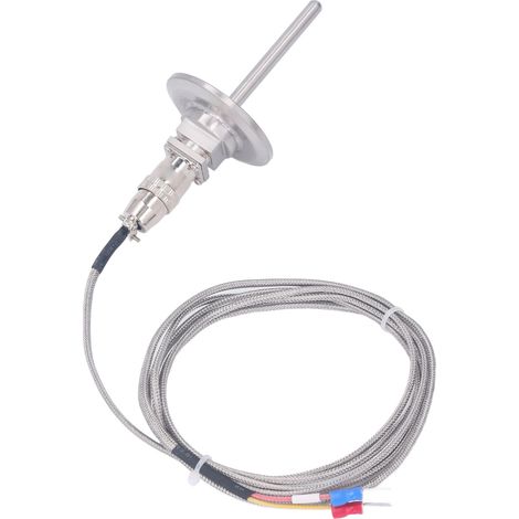 Thermoelement Typ K, 6 mm Temperaturfühler, Messleitung mit Luftfahrtstecker, Schnellanschluss, 2 Meter (1/5)