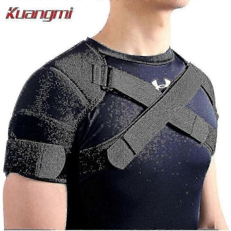 Kuangmi 7k-mousse Double Shoulder Brace Réglable Sports Shoulder Support Belt Back Pain Relief Double Bandage Cross Compression (1/5)