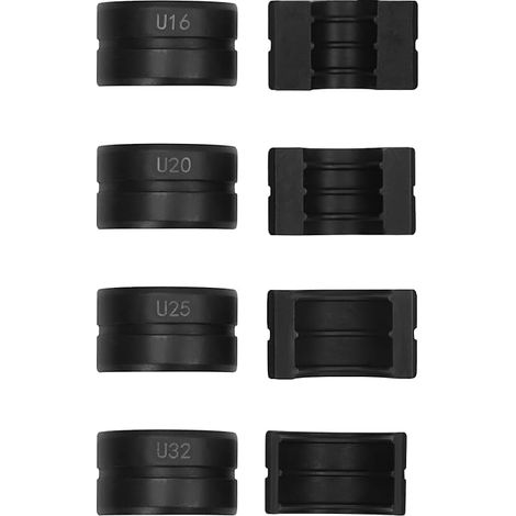 Lot de 4 mâchoires de sertissage U16/20/25/32 mm - Embouts de sertissage pour pince à sertir pour tuyau (1/5)