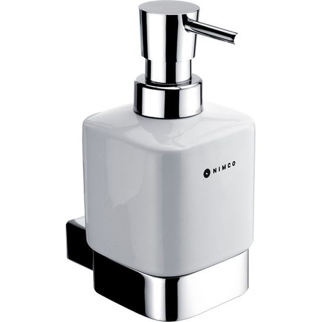 Céramique Distributeur De Savon, Avec Fixation Chrome, Kibo Nimco (1/5)