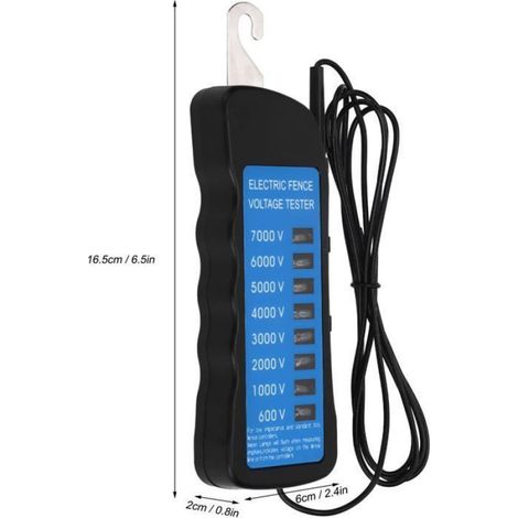 Testeur De Clôture Électrique - 600 À 7000 V - Indicateur À Néons - Portable Sans Batterie - Pour Fermes Et Enclos D'Élevage - 1 Pièce (1/5)