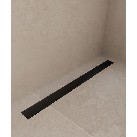Duschrinne aus Edelstahl Schwarz - 100 cm