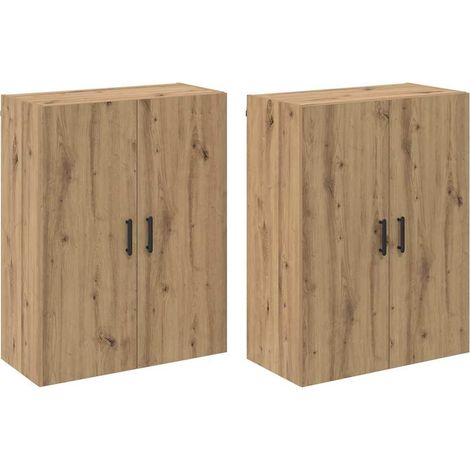 2 pcs Buffet，Bahut， Armoires Murailles chêne artisanal 69,5 x 34 x 90 cm CFW47676 (1/4)