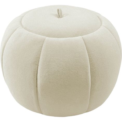 Amadeus - Pouf rond Pumpkin beige D 60 cm en tissu (1/4)