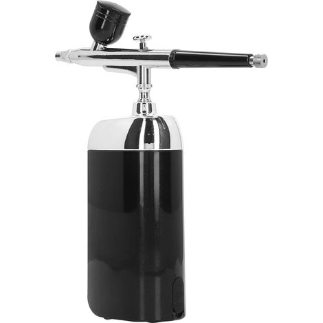 Tragbares, leichtes USB-Akku-Airbrush-Set, Mini-Spritzpistole für Tortendekoration und Maniküre, Schwarz (1/5)