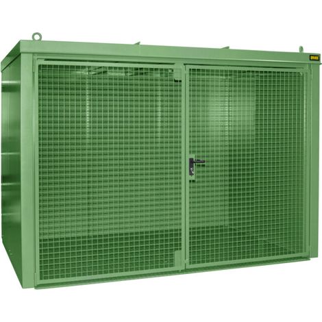 Bauer Südlohn Conteneur pour bouteilles de gaz GFC-B M4, peint, vert réséda