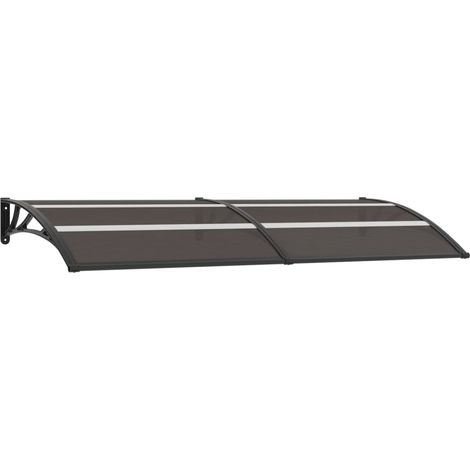 Auvent Marquise de porte, Store Banne pour porte, Noir 240x80 cm PC OIB9944E (1/5)