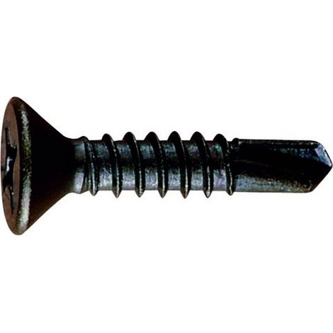 (3,5X16) TORNILLO AUTOTALADRANTE CON CABEZA AVELLANADA Y HUELLA PH CINCADO NEGRO. HUELLA(100U) - INDEX