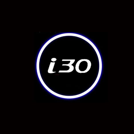 (2PCS-F) Lot de 2 projecteurs LED universels pour portières de voiture, compatibles avec Hyundai i30. Éclairage d'accueil avec logo. Accessoires d'éclairage pour véhicules. (1/5)