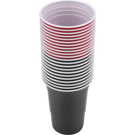 Chopes à bière de ping-pong de 450 ml (16 oz), gobelets rouges, 22 gobelets + 4 balles (1/5)