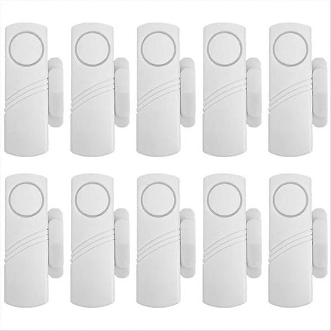 Capteur D Ouverture Magnetique - Pour Portes Et Fenetres - Alarme Sans Fil - 10 Unites (1/5)