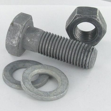 Boulon (vendu avec Ecrou) HR haute résistance M20X100 2 Rondelle Classe 10.9 Forte tenue à la corrosion Acier (1/3)
