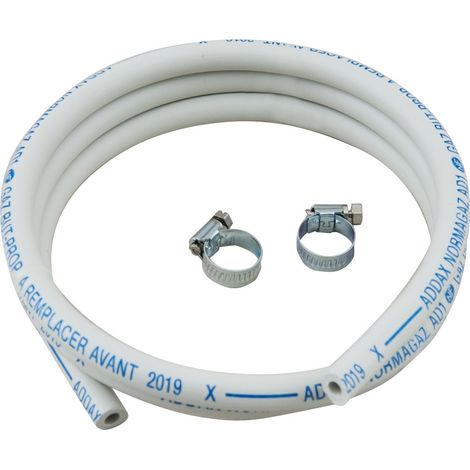 Tuyau flexible gaz propane/butane 1.5m – Résistant caoutchouc blanc – Norme XP D 36110 – Raccordement haute qualité – Addax (1/4)