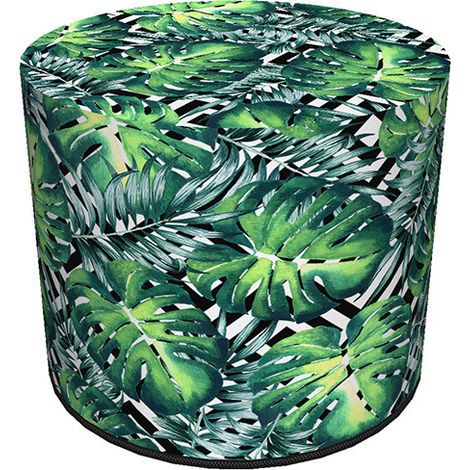 Wasserdichter Pouf aus Codura für Haus und Garten – Costa-Rica-Muster, elegant, bequem, stabil, mit Reißverschluss, 40 cm, Bertoni (1/3)