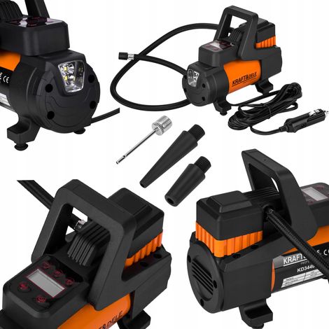 Compresor de coche LCD 12V 168W 14A 200 PSI 45L/min Kraft&Dele (1/5)