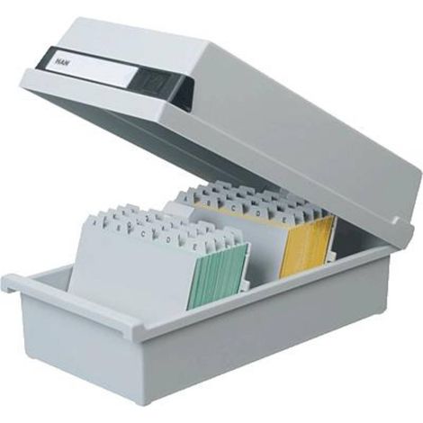 HAN Karteikasten 956-11 DIN A6 quer max. 1300Karten PS lichtgrau (1/3)