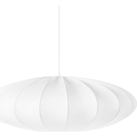 Lampada a sospensione di design moderno Plafoniera in nylon sintetico Paralume bianco Guacara