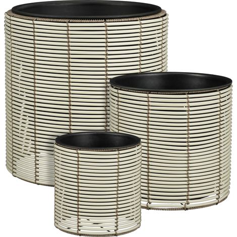Mica Decorations Cache-pot extérieur Blanc H45xl45xL45cm (1/5)