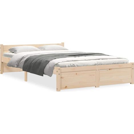 Maison Exclusive - Massivholzbett ohne Matratze 120x200 cm