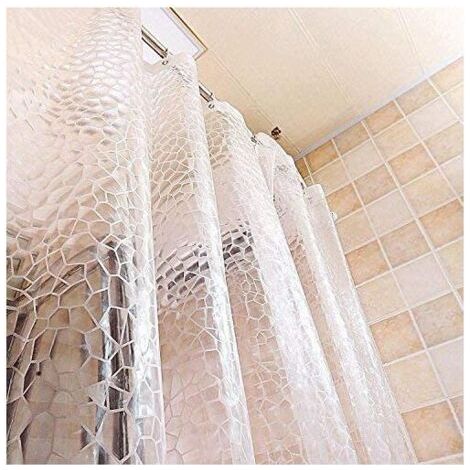 Duschvorhang aus EVA, dick, transparent, wasserdicht, schimmelresistent, Badezimmervorhang – 120 x 180 cm (1/5)