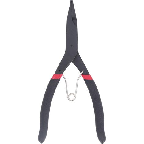 Pince à Circlips Plate, Pince à Circlips, Pointes Coudées à 90°, Poignée Ergonomique en PVC, Conception à Ressort pour une Utilisation Facile, Large (1/5)