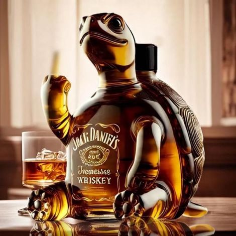 Carafe à whisky en verre tortue créatif pour verre à shot, bouteille à boire ou vin Label