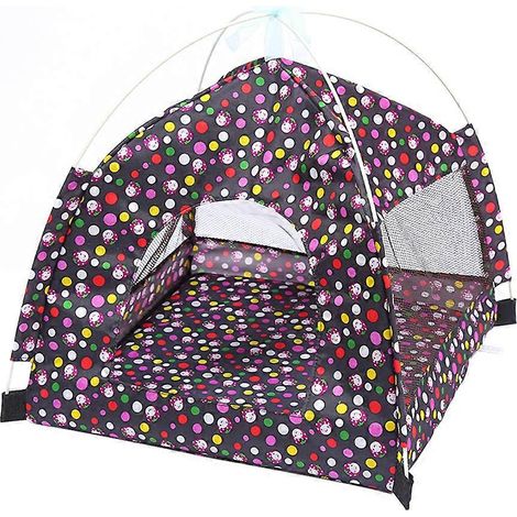 Tente extérieure en filet respirante pour chats, chiens et chiots, abri solaire idéal pour animaux de compagnie (bleu foncé) (1/5)