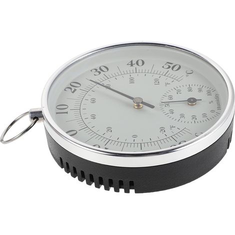 Thermomètre-hygromètre analogique, 4"/métal/blanc, pour cave (1/5)