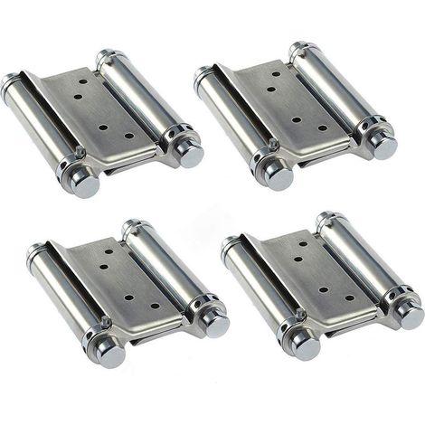 Charnières de porte Charnières de porte réglables en acier inoxydable à double action (4 pièces 3 pouces) (1/4)