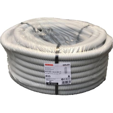 Tubo Flexible Gris 25mm 30m  Tuberia para Cable Electrico  Tubo Electricidad  Manguera Electrica (1/5)