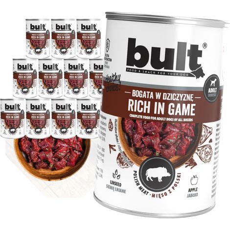 BULT CIBO UMIDO PER CANI RICCO DI SELVAGGINA SET 12x400G